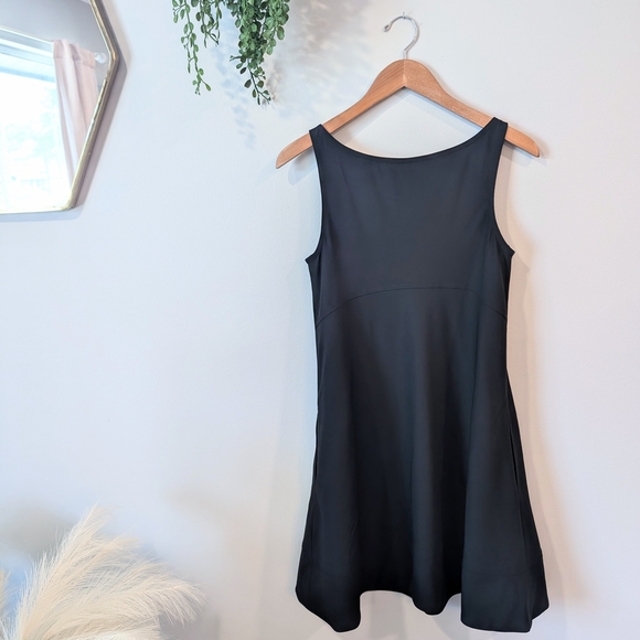 Theory Black Sleeveless Scoop Neck Mini Sundress - Picture 4 of 6